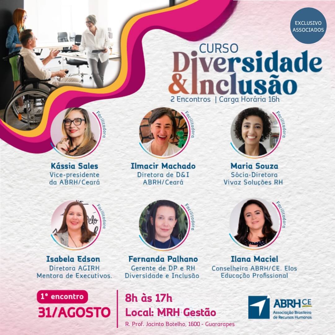 ABRH-CE Lança Curso de Diversidade e Inclusão com Foco em Gestão de Pessoas